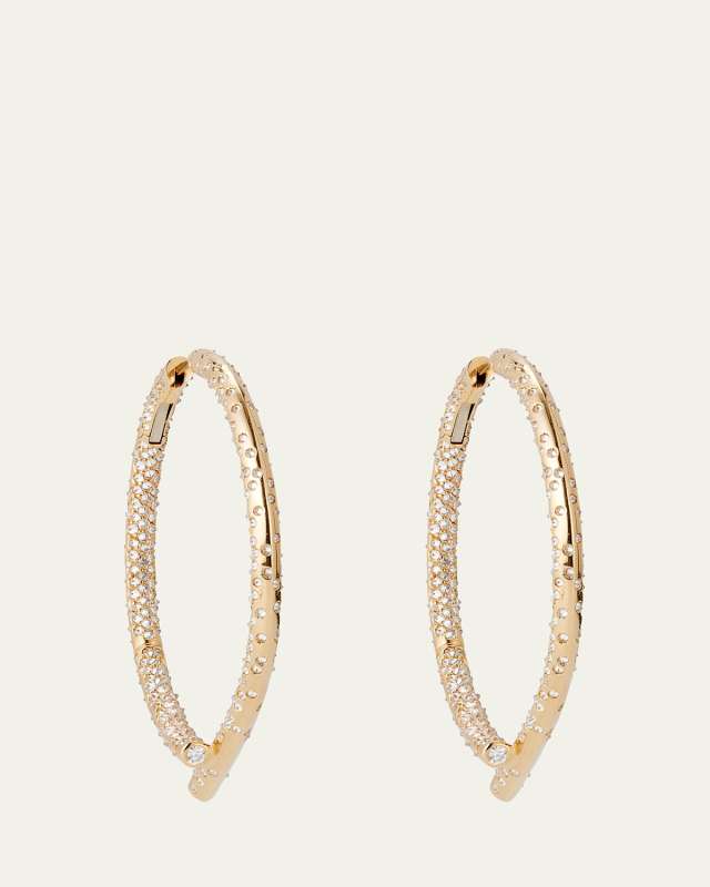 18K Yellow Gold Fairmined Oera Earrings with Diamonds